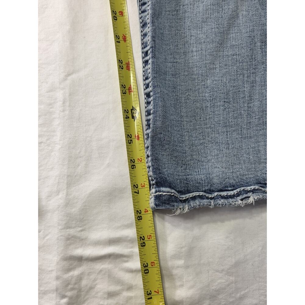 Miss Me Bootcut Jeans Size 30 Thick Stitch Fading Distressed Y2K Boho Western - Picture 8 of 12
